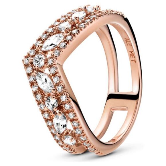 PANDORA Sparkling Marquise Double Wishbone Ring